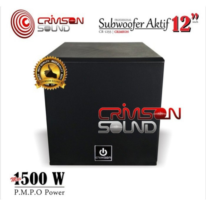 Promo Subwoofer CRIMSON 12 Inch Aktif CR 1255 Original Suara Bass Empuk