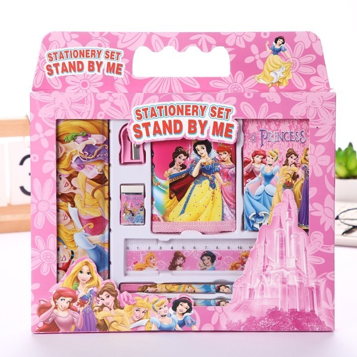 

promo ✨ -Alat tulis set 8 in 1 box anak-anak sekolah kartun pengaris kotak - car