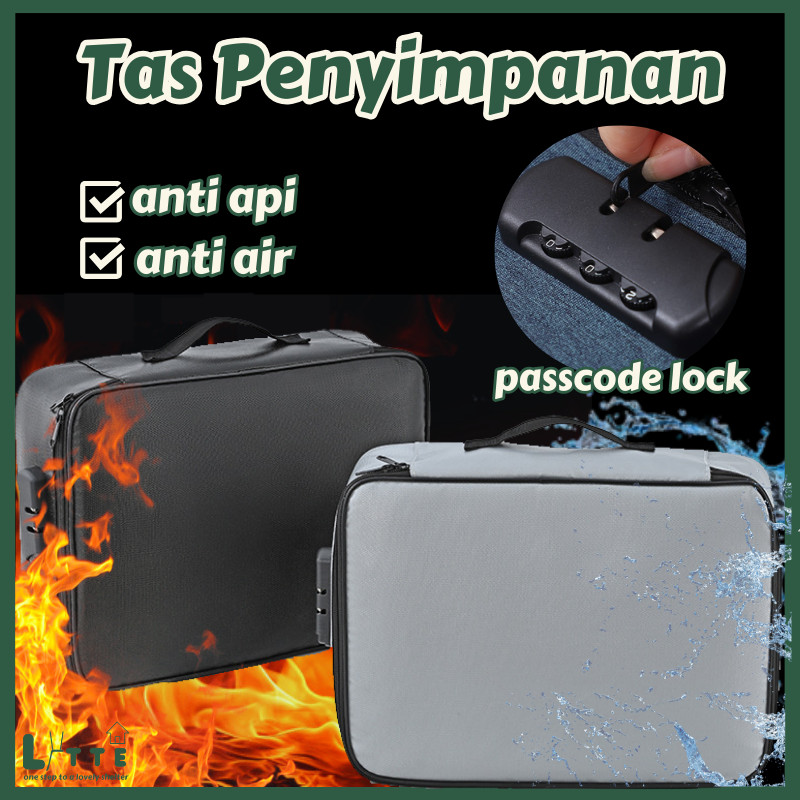 

LYTTE | Tas Penyimpanan Dokumen File Tahan Api Dan Air 3 Layer Dengan Kata Sandi Password Passcode Lock