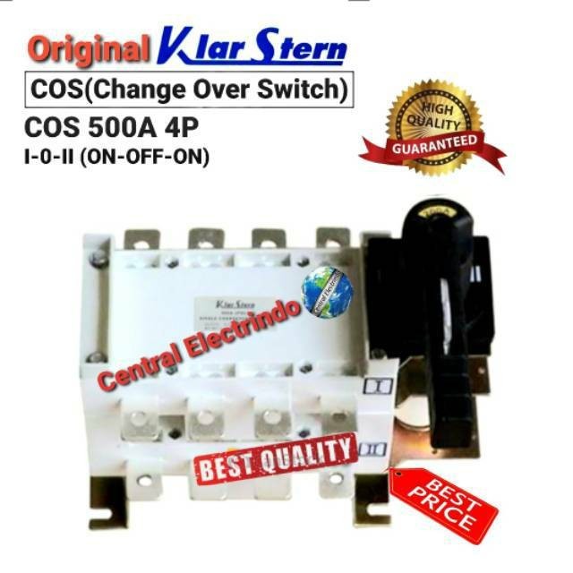COS Change Over Switch 500A 4P (I-0-II) Ohm Saklar KlarStern.