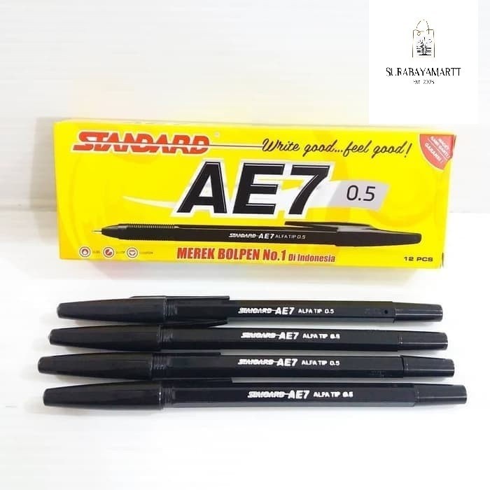 

Bolpoin Bolpen Black isi 12 biji 0.5 Standard