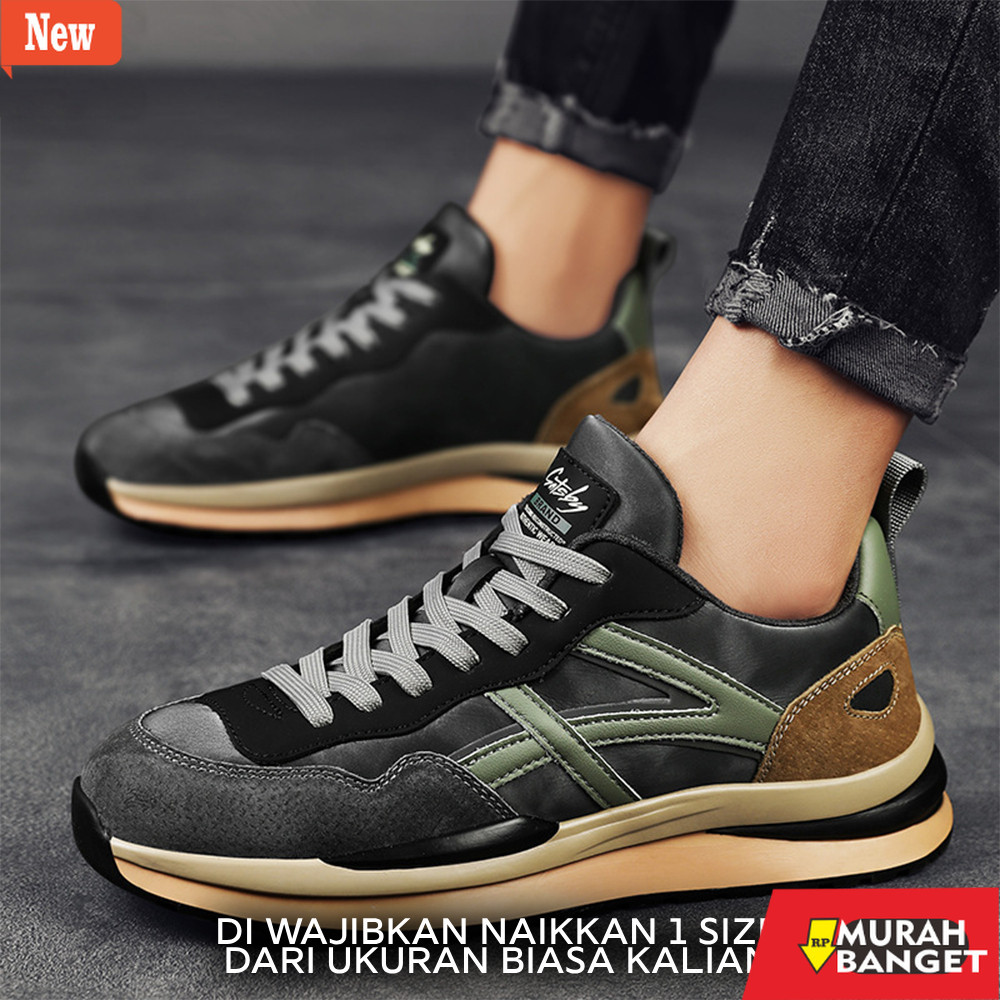 sepatu lari wanita rekomendasi RJT Sepatu Sneaker Pria Premium Fuccino 006