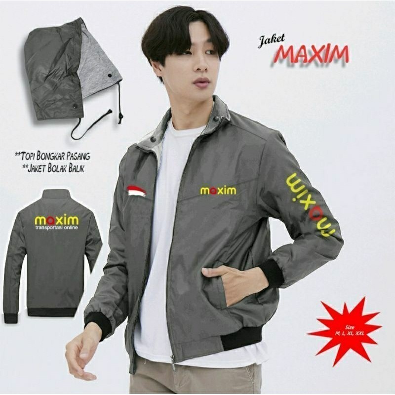 JAKET PRIORITAS MAXIM / JAKET BB MAXIM / JAKET MAXIM DRIVER / BOLAK BALIK MAXIM / MAXIM RIDE / DRIVE
