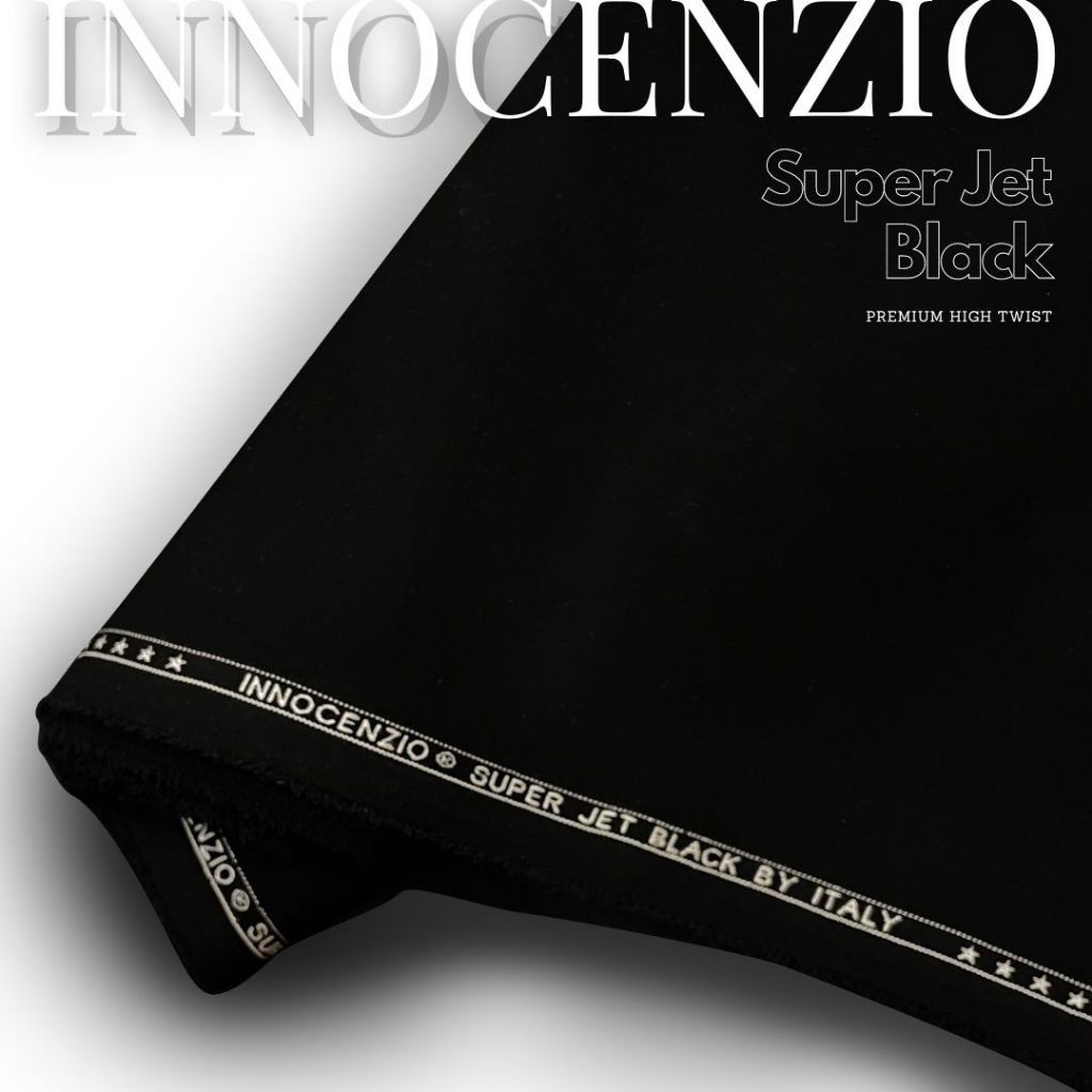 [ECER] Kain Super Jet Black Premium INNOCENZIO