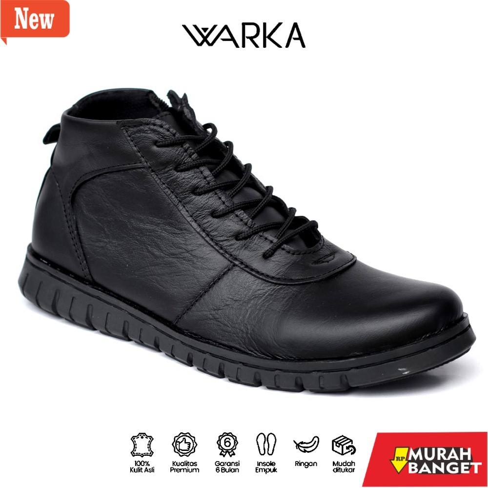Sepatu casual cowok kekinian yg lagi viral- WARKA Sepatu Formal Kantor Pantofel Pria Kulit Casual Se