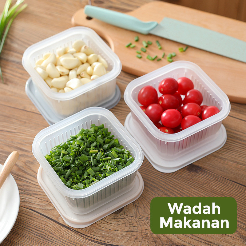 SKH65 KOTAK FRESH BOX SARINGAN SAYURAN / TEMPAT TIRISAN PENGERING SAYURAN DAN BUAH MULTIFUNGSI