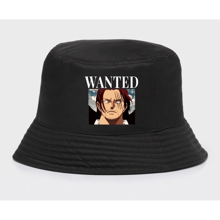 Topi Bucket Akagami Shanks Wanted Bounty Red Hair Pirates One Piece