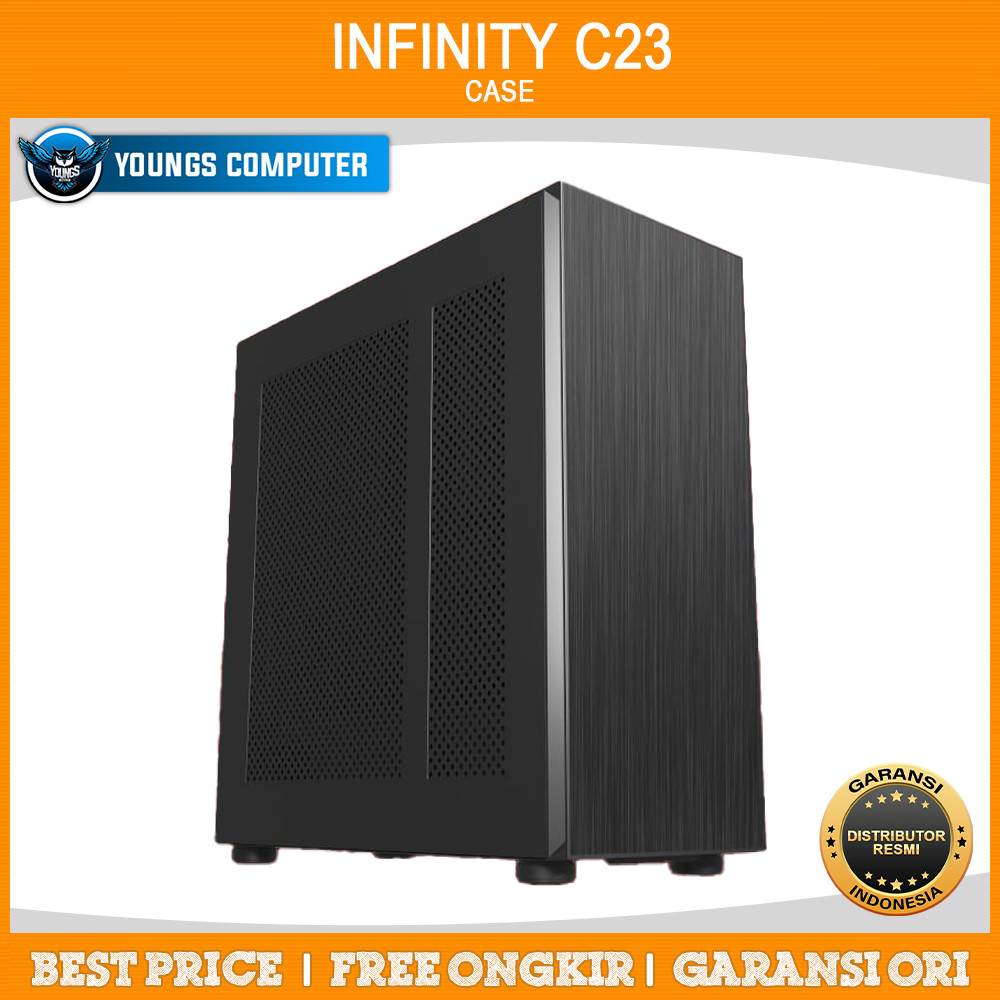 CASING INFINITY C23 + 4 Fan ATX Case 13 Slot HDD 11 x 3.5" + 2 x 2.5"