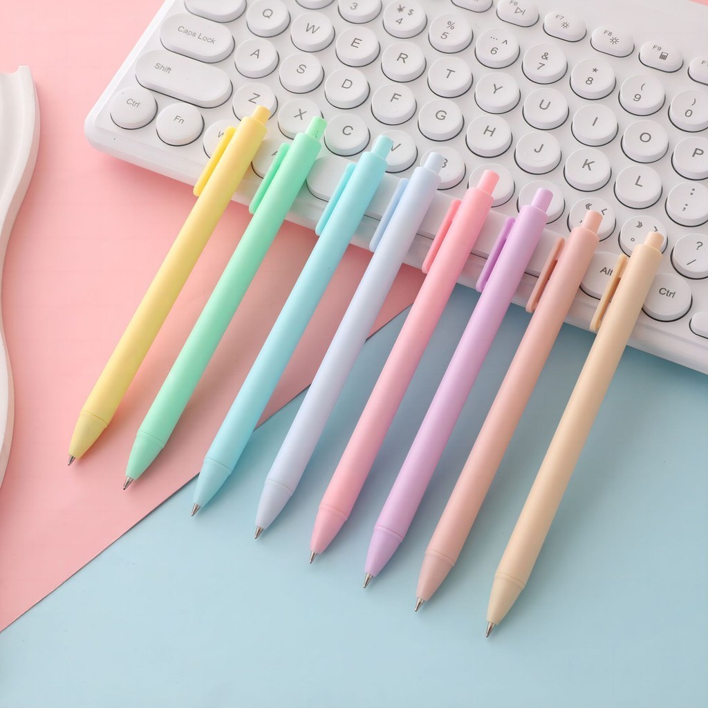 

Set of 5 Cute Ballpoint Pens, Korean and Japanese School Office Stationery, Kawaii Neutral Pens for Business and Office Use