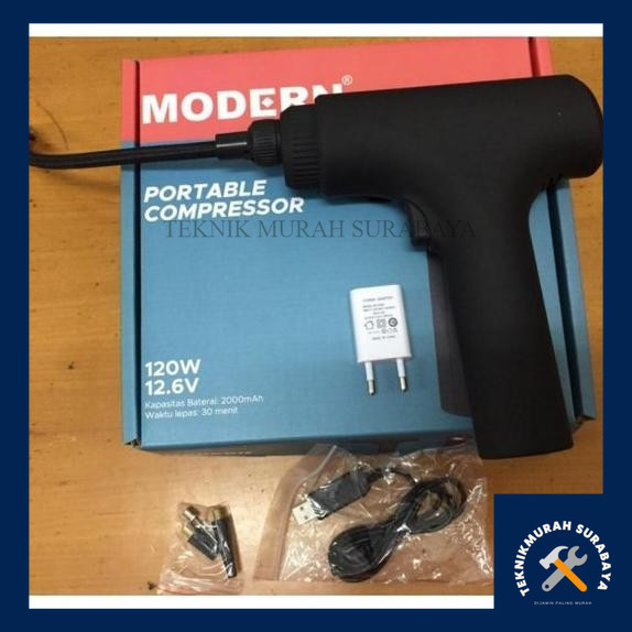 MODERN POMPA KOMPRESOR MINI BAN MOBIL/ MOTOR BATERAI CAS PORTABLE