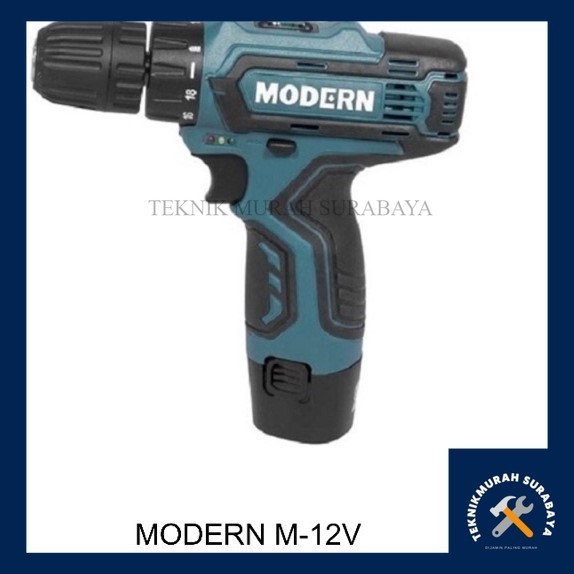 Modern Mesin Bor Cordless Drill Tangan Baterai  Batre M12 M12V