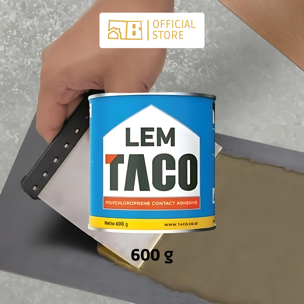 

[600g] Lem Kuning Taco 600 g Vinyl Lantai HPL Wallpanel Panel Dinding Skirt Edge Edging Lis List Lem Fox Kuning 168 Kaleng Setengah liter Bolong ID