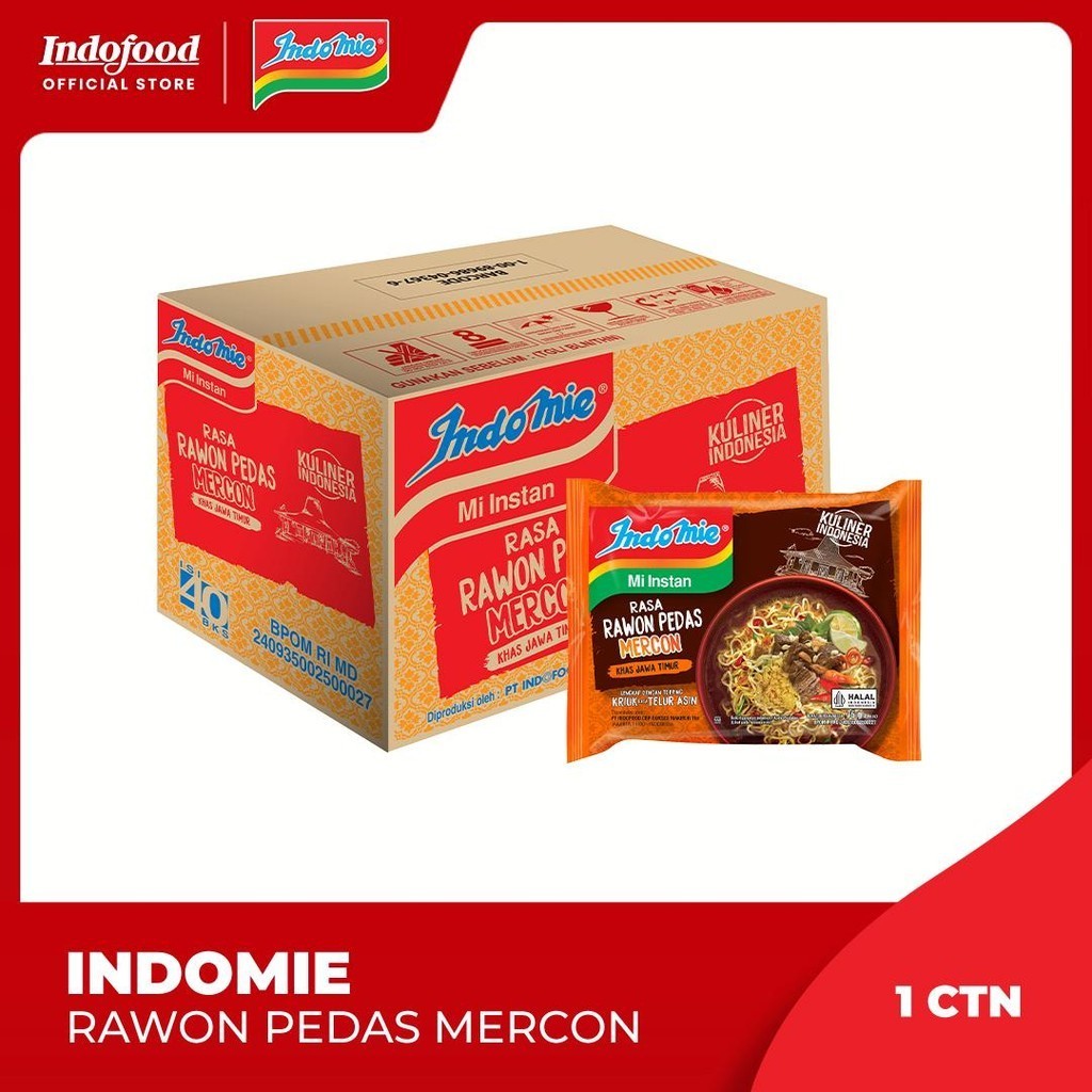 

1 ctn - Indomie Kuah Rawon Pedas Mercon
