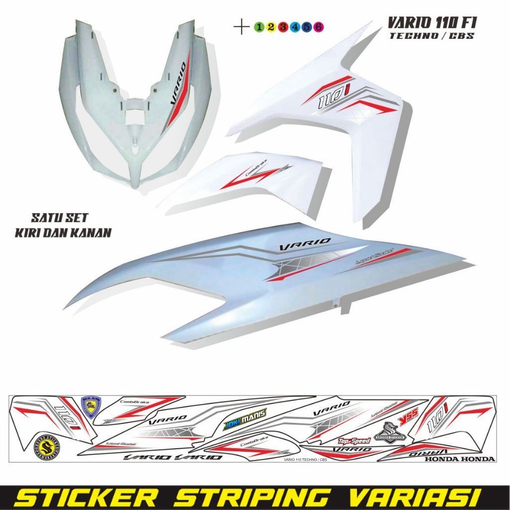 STIKER MOTIP / STRIPING MOTOR VARIO 110 TECHNO STIKER VARIO TECHNO CBS 110 VARIASI