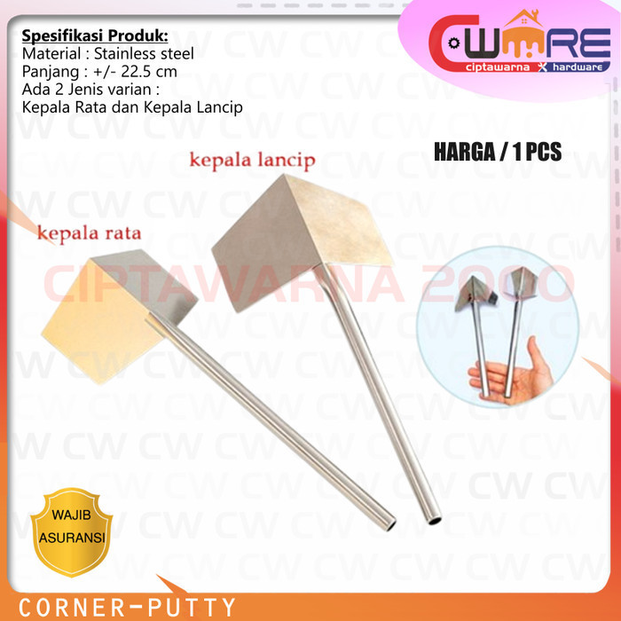 

Alat Perapih Perata Sudut Dinding Sekop Corner Putty Plester Semen Dinding Rumah