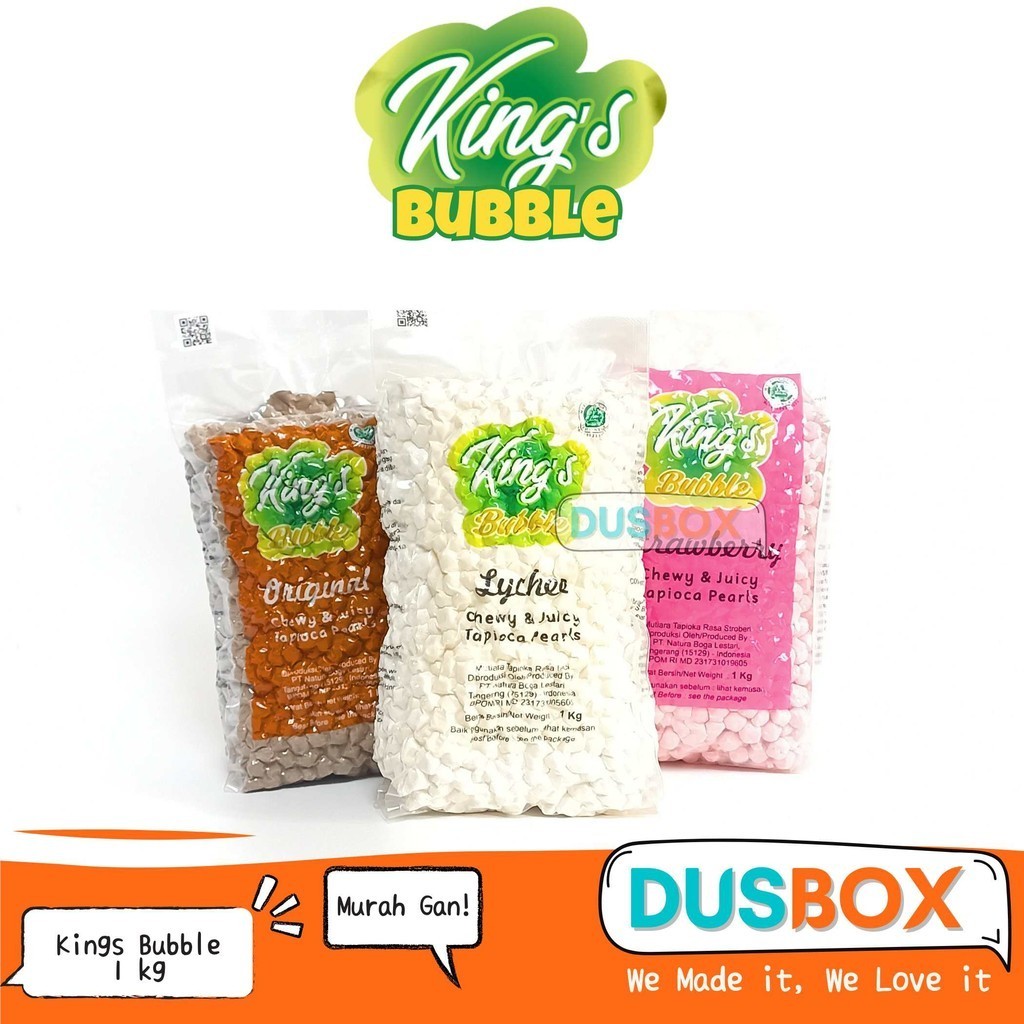 Kings Bubble 1kg / Boba Kings / Boba Instan / Toping Boba Instan / Boba Instan