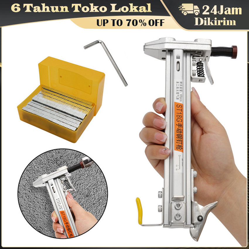 Manual Nailer Steel Nail Gun / Semi Automatic Needle Tool / Mesin Paku Tembak Paku Stepler Ketok