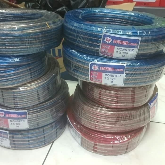 Kabel Speaker 2X120 1 roll kabel Speaker transparan