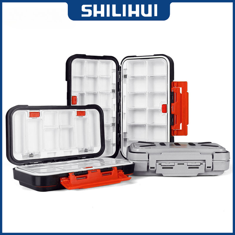 Kotak Pancing Multifunction Fishing Tackle Box Kecil Waterproof ABS Portable Hook Lure Tool Spinner 