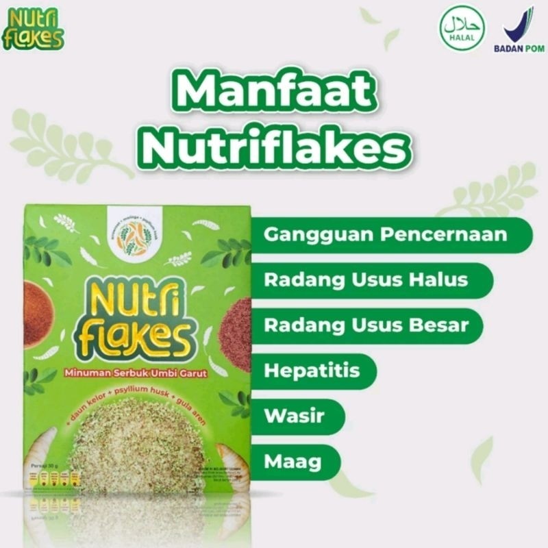 

Nutriflakes Sereal Umbi Garut Atasi Asam Lambung Gangguan Pencernaan Hepatitis Wasir