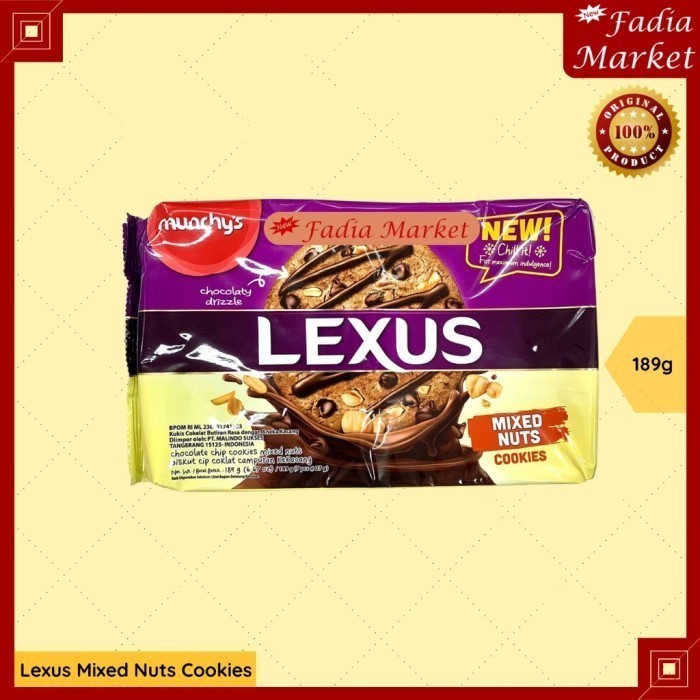 

Lexus Mixed Nuts Cookies Choco Chip Biscuit Kacang Campur 189g