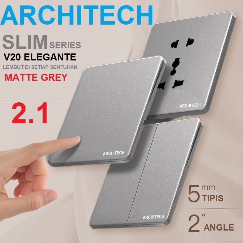 BOOM SALE ARCHITECH SAKLAR LISTRIK / SAKELAR LAMPU ARCHITECH ELEGANTE V20 / saklar mewah / saklar