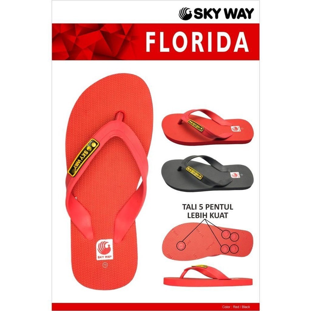 Sandal SkyWay Florida - Merah, 9.5