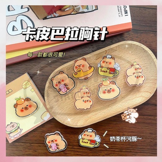 AS Tas COD Bros Pin Capybara Kapibara Gaya Jepang Dan Korea Aksesoris Pakaian Fashion Korea M10