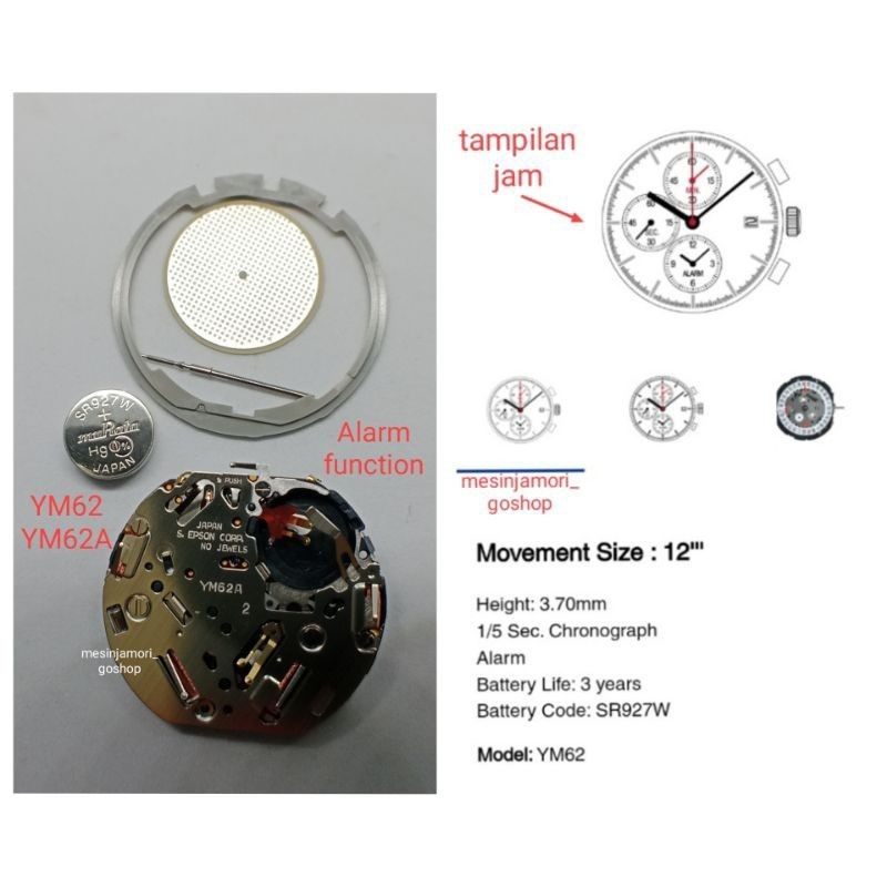 mesin YM62 YM62A 7T62 YM64 YM64A 7T64 original japan