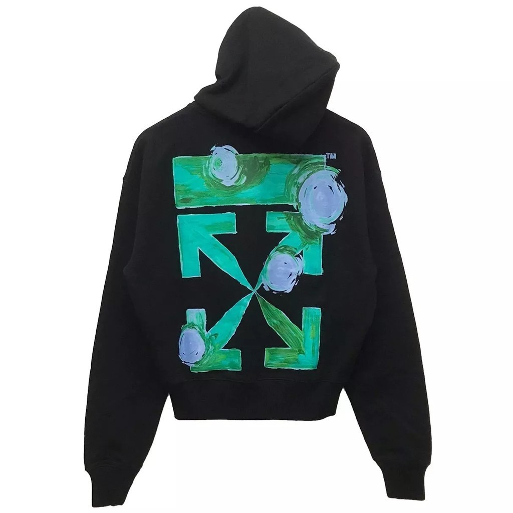 Off White Tornado Black Hoodie / Hoodie Branded Original