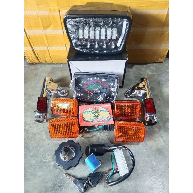 Paket lampu depan win100 new lampu depan led lis hitam pnp win new