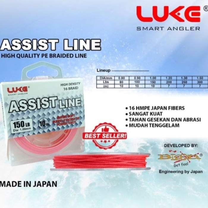 Senar Pancing Kevlar Luke Assist Line Warna Merah