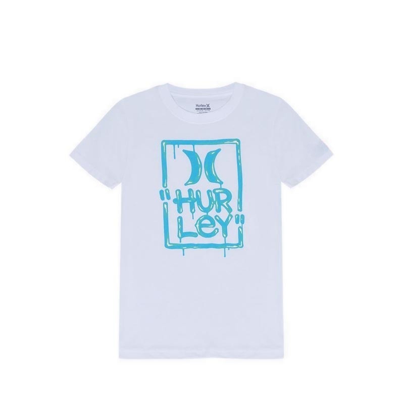 [trendy] Hurley Handstyle Box Boys Tee - White T-Shirtunisex cotton kaos pria T-shirt wantia T-shirt