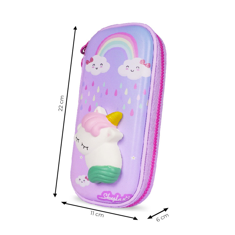 

rtc Tempat Pensil 3D Squishy Anak Sekolah Bahan EVA Kotak Alat Tulis Timbul Hardcase
