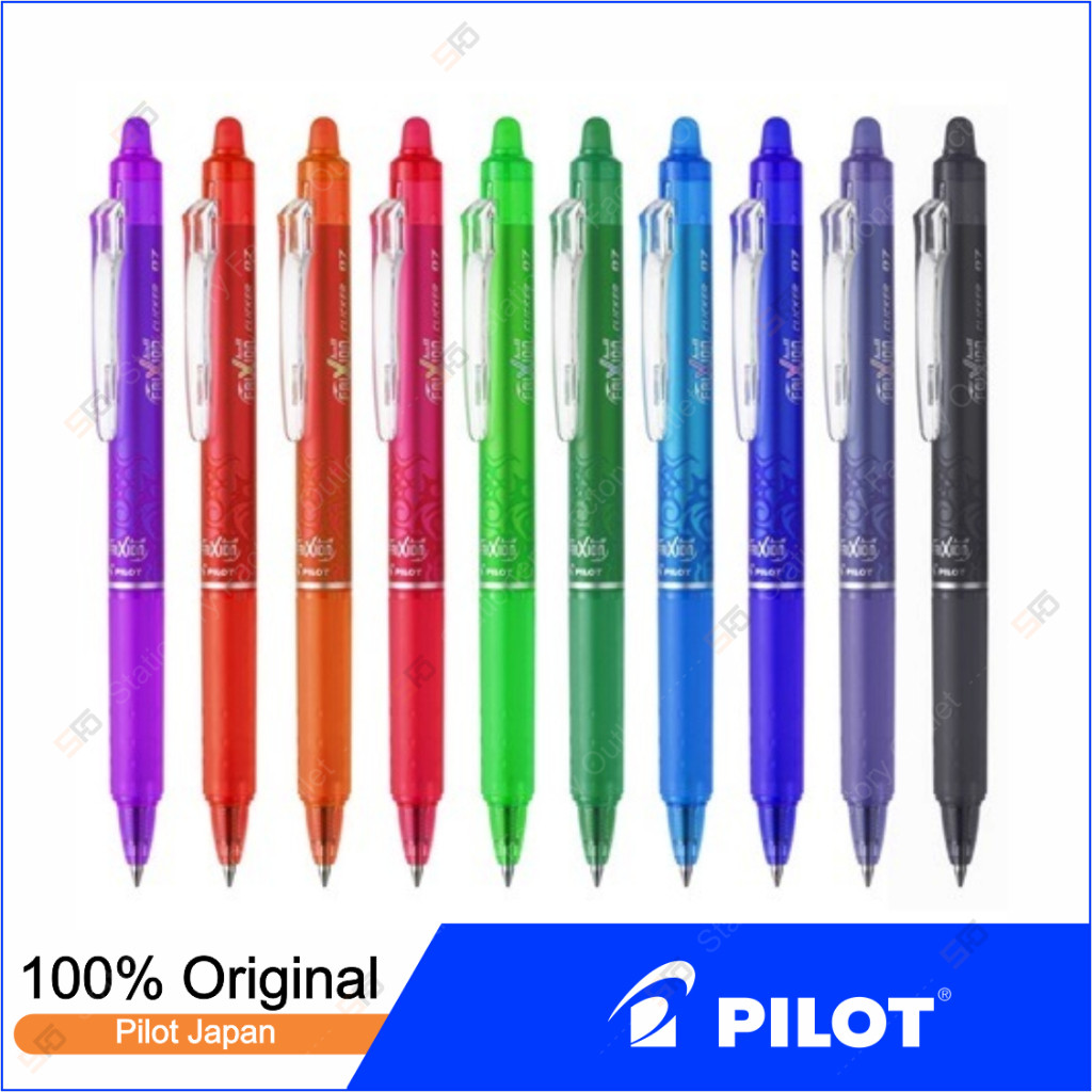

Pulpen Pilot Frixion Clicker BLRT Warna Erasable Gel Pen 0.7mm Colors - Satuan SHAGB