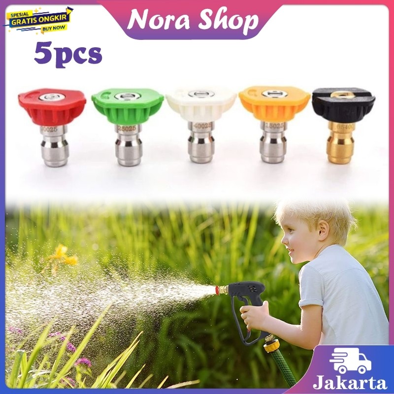 5Pcs Nozzle Spray Gun Nozzle Tip Spray Quick Washer Spray Nozzle Nozzle Spray Tinggi 1/4"