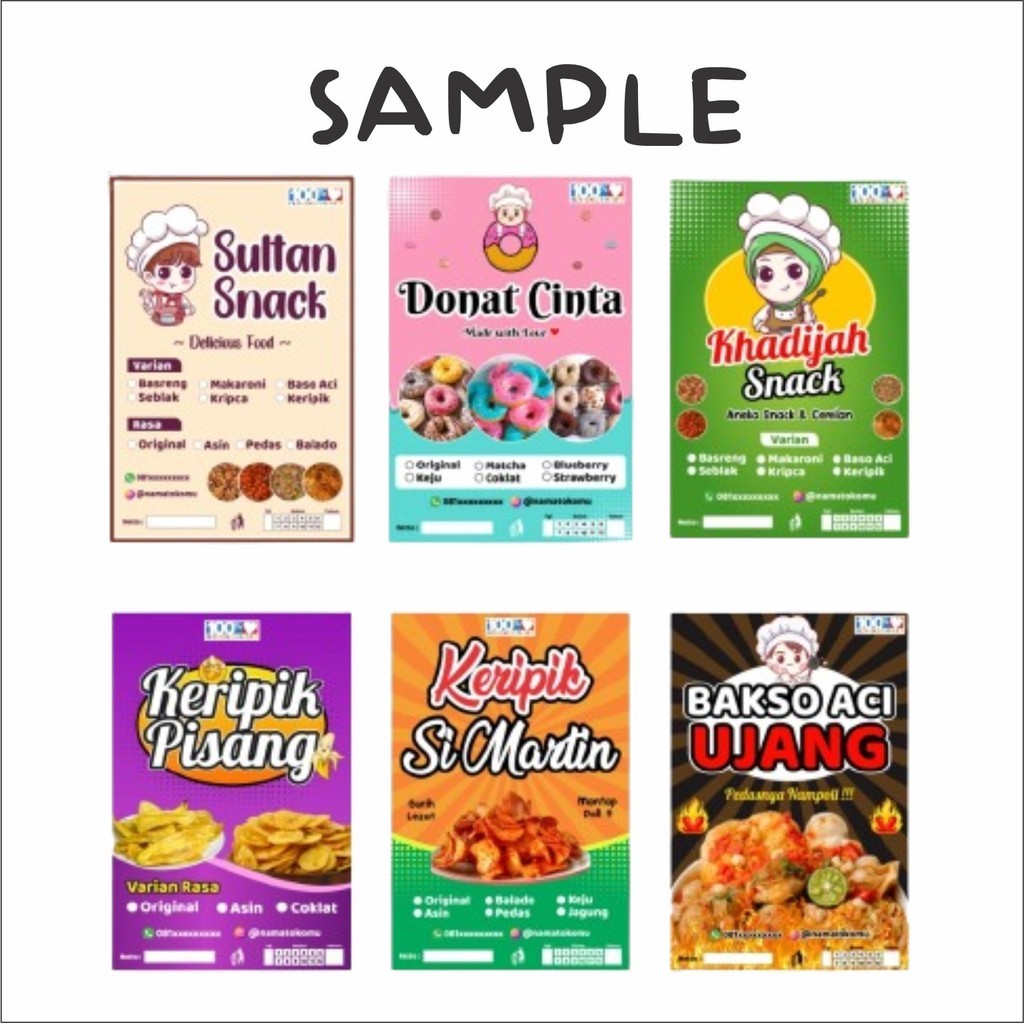 

Stiker Label Makanan Custom Sticker Label Kemasan Minuman Jamu Obat Kosmetik Label Kue Produk Nama Jualan sendiri Cetak Label Kotak Label Bulat Label Nama Label Kemasan Label Custom Murah BLACUPRINT