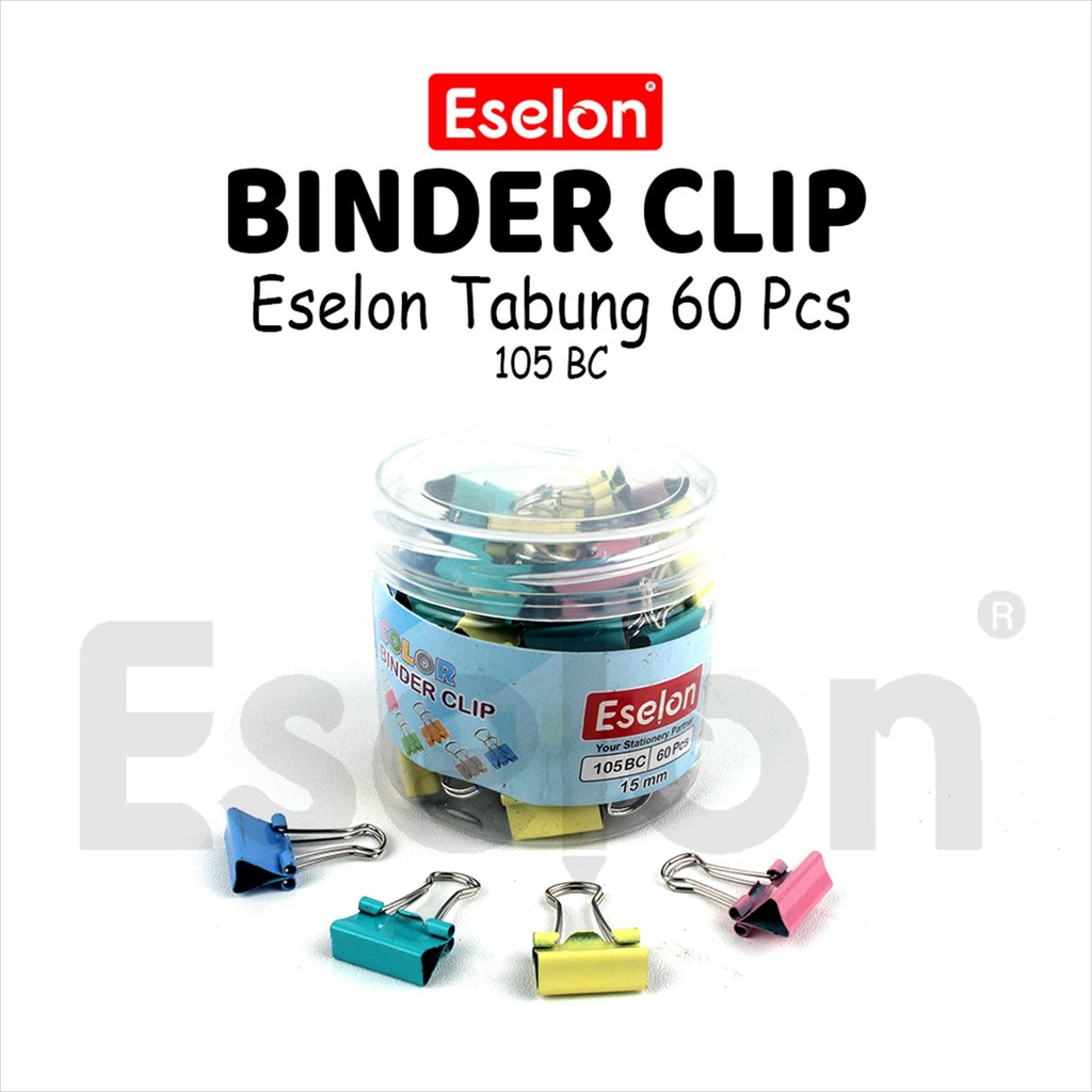 

[MaxMart] Binder Clip Tabung / Binder clip (PASTEL) / Double Clip / Klip / Penjepit Kertas Warna 105