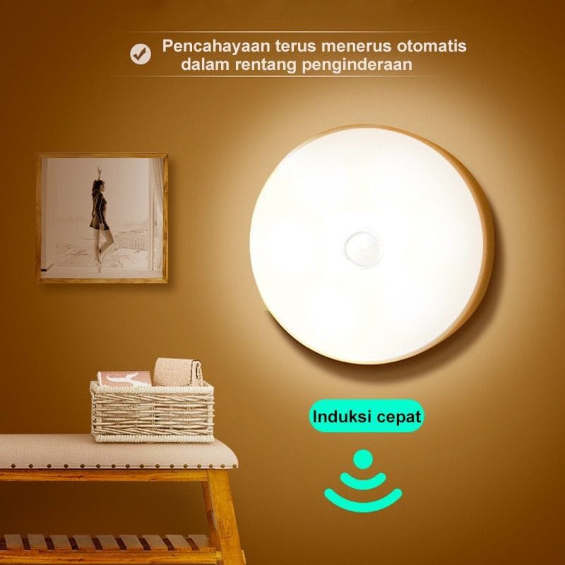 Lampu kamar sensor gerak lampu kamar otomatis tidur sensor gerak otomatis lampu sensor bulat lampu D