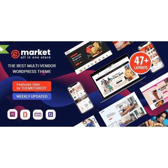 eMarket – Tema Wordpress Untuk Bikin Toko Online, Marketplace Multivendor Terkini