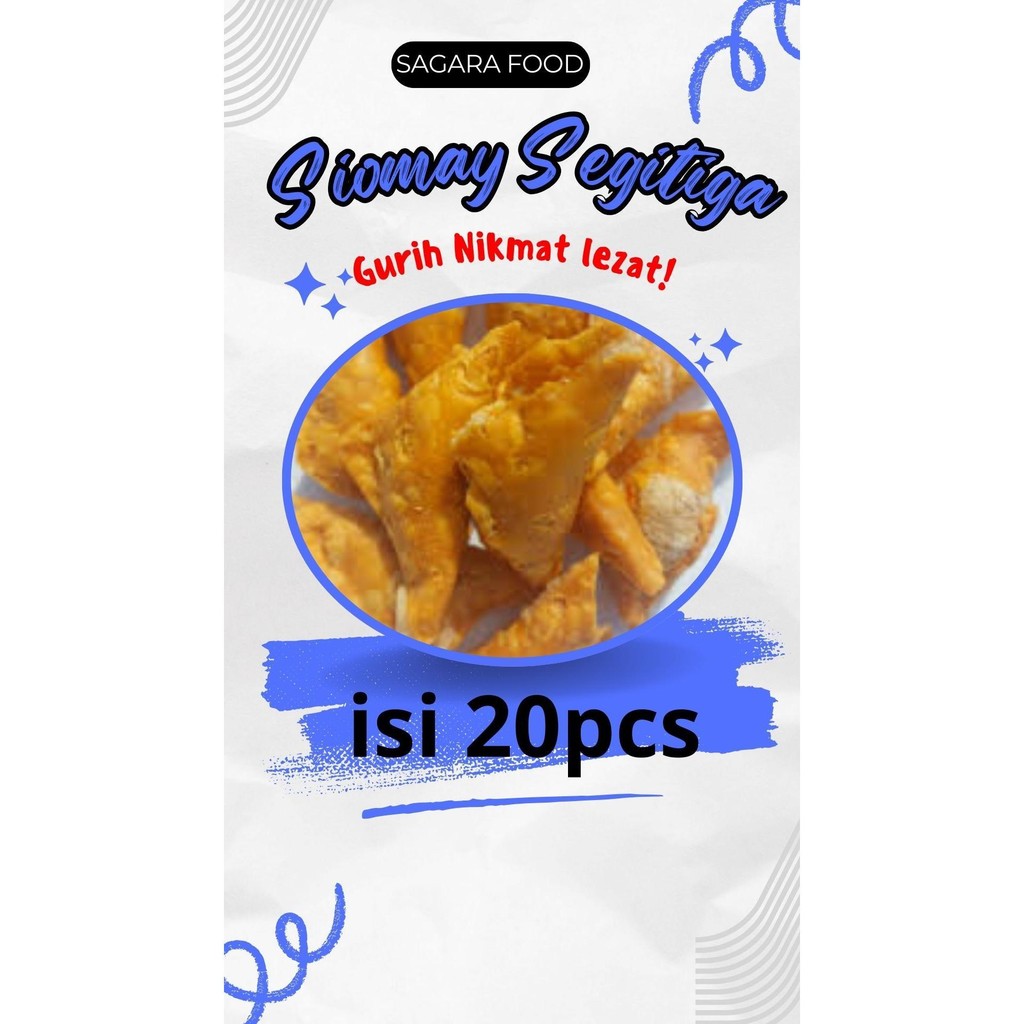 

Somay Segitiga Kering isi 20pcs/siomay segitiga kering/segitigakhas bandung