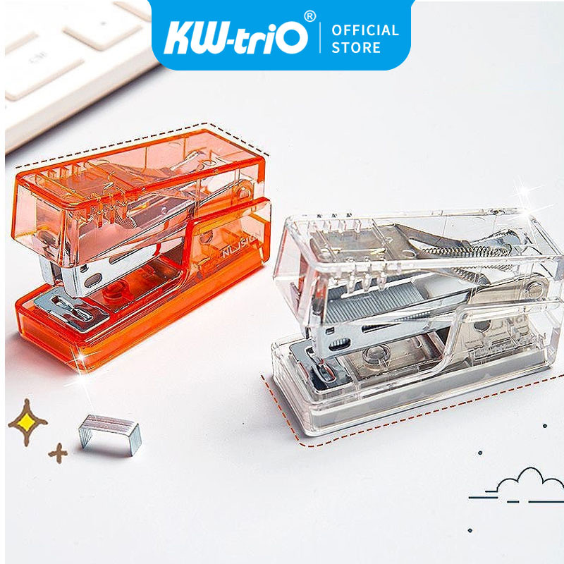 

Serba GunaStapler Staples Mini Transparan Unik Free Refil Isi Stapler Sekolah Portable