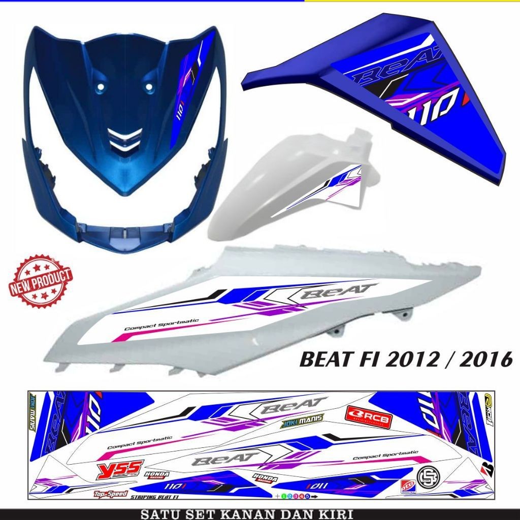 STIKER MOTOR HONDA BEAT FI 2012 2015 / STIKER VARIASI BEAT FI 2014 STIKER WARNA