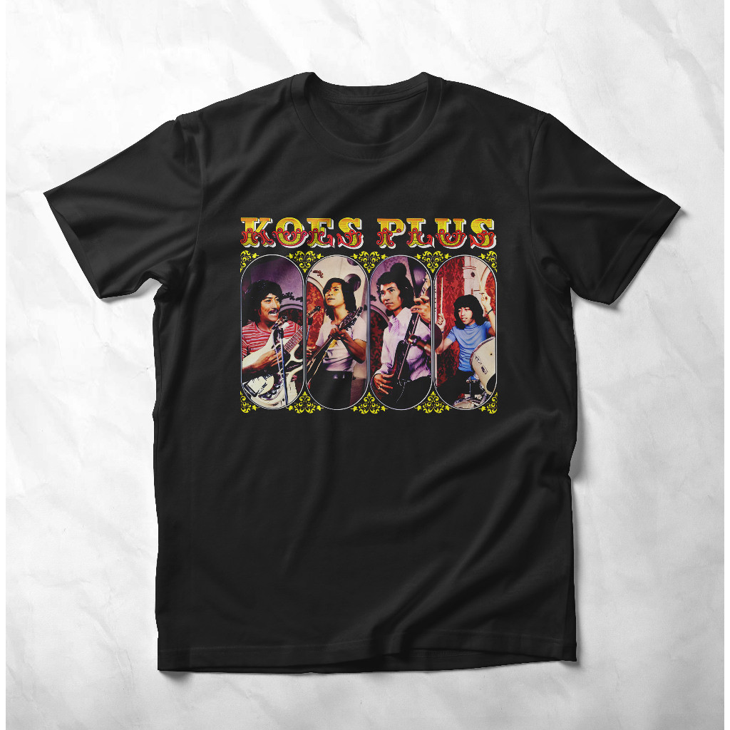 Kaos Koes Plus | t-shirt Koes plus distro vintage | Baju JADUL BAND LEGEND Katun Combed