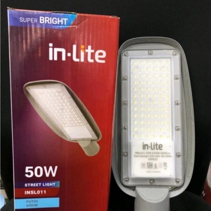 Lampu Jalan Inlite 50 Watt PJU Led In-Lite INSL011 50Watt Street Light