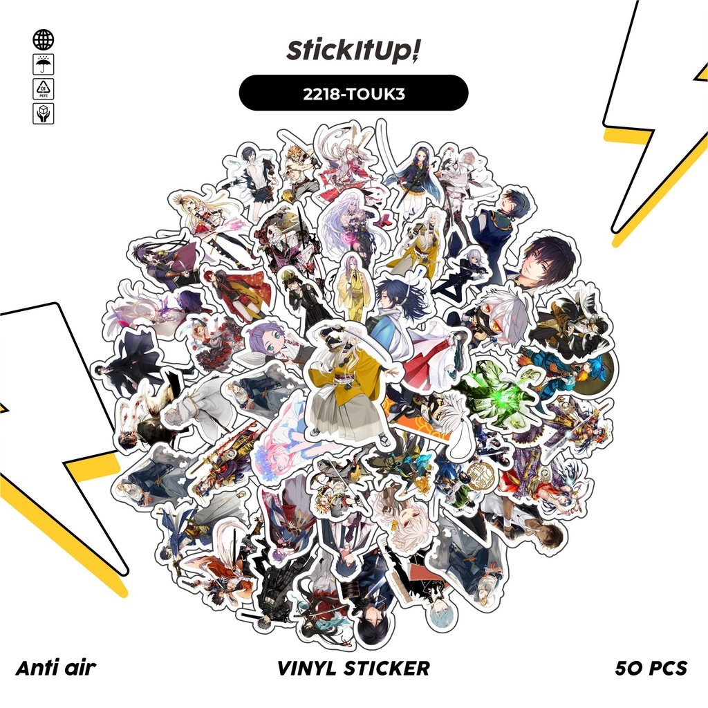 

COD✨ 50 Pcs Stiker GAME SERIES TOUKEN RANBU CHAR MIX 03 Lucu Anti Air Untuk Dekorasi Notebook Sepeda Skateboard Handphone DIY