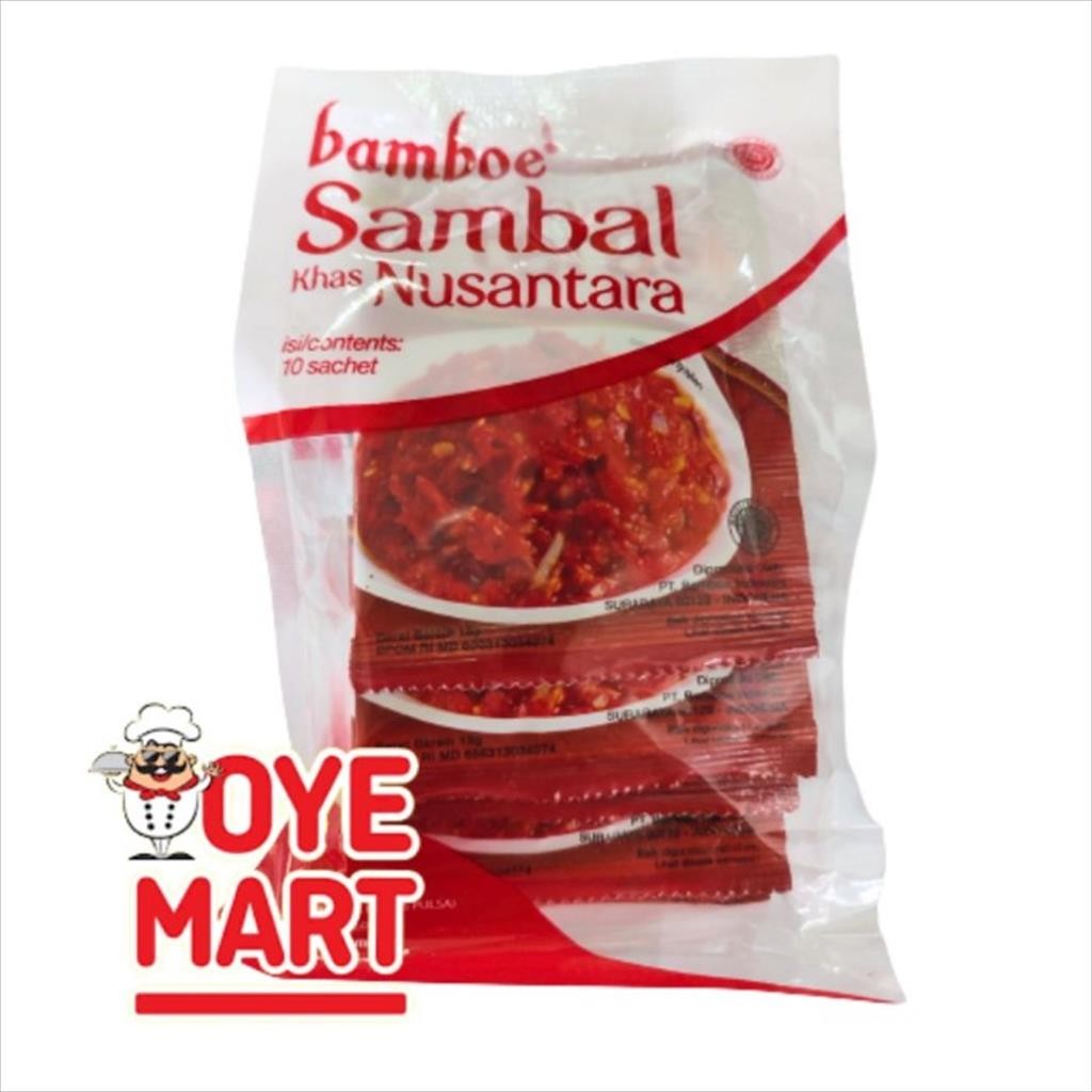 

BAMBOE SAMBAL TERASI ALA MEDAN SACHET ISI 10 X 15GR / SAMBAL KHAS NUSANTARA