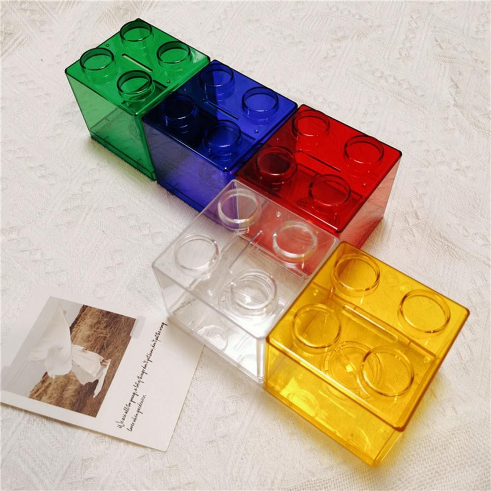 

Coin Bank Practical Keep Tidy Comfortable Transparent Block Design Money Bank Visible Easy To Use Plastic Coin Storage Case