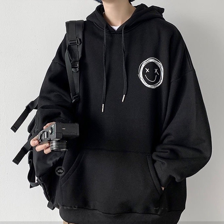 ARUMID ZY - NIRVANA Hoodie Oversize Wanita Dan Pria Smile Icon Sweater Remaja