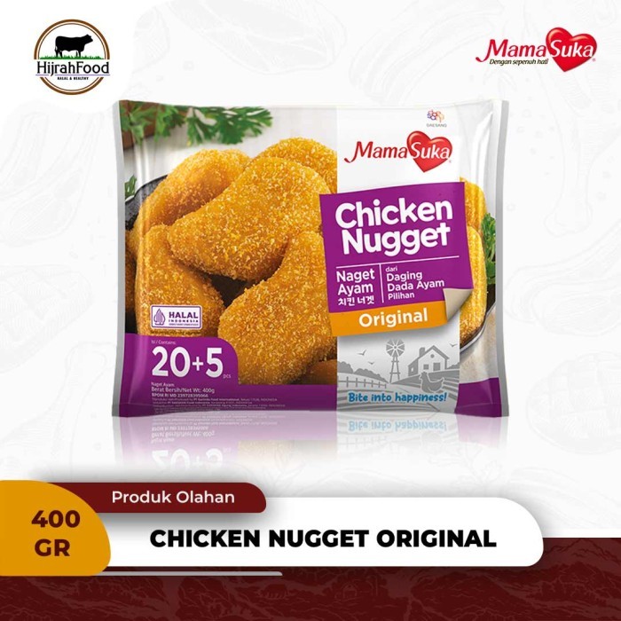 

MamaSuka Chicken Nugget Original Frozen 400 gram Naget Ayam dari Daging Dada Ayam Pilihan